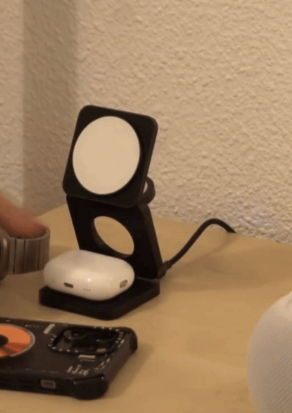 Cargador Inalámbrico 3 en 1 Plegable Magnético